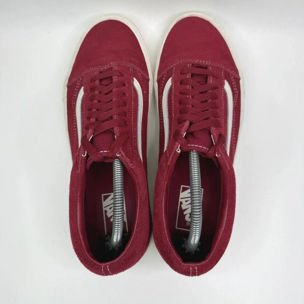 Vans Old Skool Sneakers Mens 9.5 Bordeaux Red Suede Low Top Skate Shoes